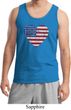Distressed USA Heart Mens Tank Top
