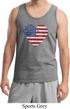 Distressed USA Heart Mens Tank Top