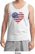 Distressed USA Heart Mens Tank Top