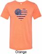 Distressed USA Heart Mens Tri Blend Crewneck Shirt