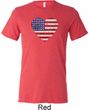 Distressed USA Heart Mens Tri Blend Crewneck Shirt