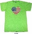 Distressed USA Heart Mineral Tie Dye Shirt