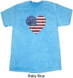 Distressed USA Heart Mineral Tie Dye Shirt