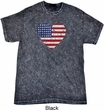 Distressed USA Heart Mineral Tie Dye Shirt