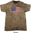 Distressed USA Heart Mineral Tie Dye Shirt