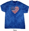 Distressed USA Heart Mineral Tie Dye Shirt