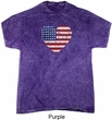 Distressed USA Heart Mineral Tie Dye Shirt