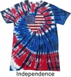 Distressed USA Heart Patriotic Tie Dye Shirt