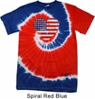 Distressed USA Heart Patriotic Tie Dye Shirt