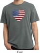 Distressed USA Heart Pigment Dyed Shirt