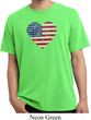 Distressed USA Heart Pigment Dyed Shirt