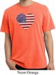 Distressed USA Heart Pigment Dyed Shirt