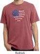 Distressed USA Heart Pigment Dyed Shirt