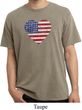 Distressed USA Heart Pigment Dyed Shirt