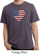 Distressed USA Heart Pigment Dyed Shirt