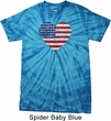Distressed USA Heart Spider Tie Dye Shirt