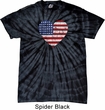 Distressed USA Heart Spider Tie Dye Shirt