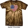 Distressed USA Heart Spider Tie Dye Shirt