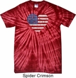 Distressed USA Heart Spider Tie Dye Shirt