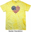 Distressed USA Heart Spider Tie Dye Shirt