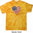 Distressed USA Heart Spider Tie Dye Shirt