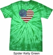 Distressed USA Heart Spider Tie Dye Shirt
