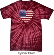 Distressed USA Heart Spider Tie Dye Shirt
