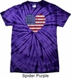Distressed USA Heart Spider Tie Dye Shirt