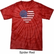 Distressed USA Heart Spider Tie Dye Shirt