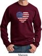 Distressed USA Heart Sweatshirt