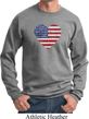 Distressed USA Heart Sweatshirt
