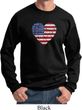 Distressed USA Heart Sweatshirt