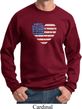 Distressed USA Heart Sweatshirt