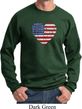 Distressed USA Heart Sweatshirt