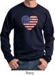 Distressed USA Heart Sweatshirt