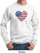 Distressed USA Heart Sweatshirt