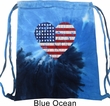 Distressed USA Heart Tie Dye Bag