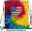 Distressed USA Heart Tie Dye Bag