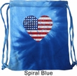 Distressed USA Heart Tie Dye Bag