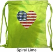 Distressed USA Heart Tie Dye Bag