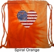 Distressed USA Heart Tie Dye Bag