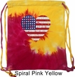 Distressed USA Heart Tie Dye Bag