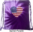 Distressed USA Heart Tie Dye Bag