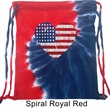 Distressed USA Heart Tie Dye Bag
