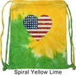 Distressed USA Heart Tie Dye Bag