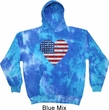 Distressed USA Heart Tie Dye Hoodie