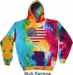 Distressed USA Heart Tie Dye Hoodie