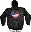 Distressed USA Heart Tie Dye Hoodie