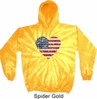 Distressed USA Heart Tie Dye Hoodie