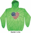 Distressed USA Heart Tie Dye Hoodie